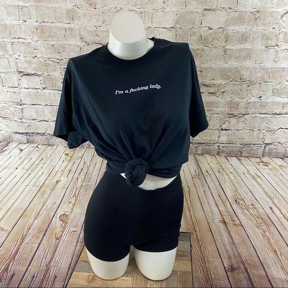 Black “I’m a fucking lady” short sleeve tee small - Picture 6 of 7
